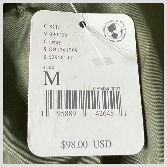 New Free People | Army Slouchy Bomber Jacket | Size M - Picture 6 of 6